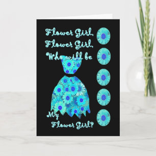 Invitation Demoiselle d'Honneur Fleur TURQUOISE Ro