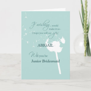 Invitation Demoiselle d'honneur, Nom personnalisé Dandelion I