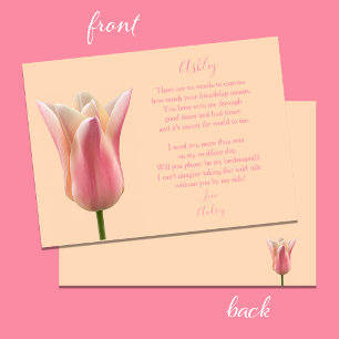 Invitation Demoiselle d'honneur Tulipe Proposition de Poème V
