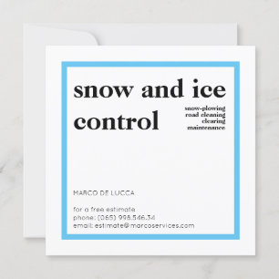 Invitation Déneigement, Services de déneigement