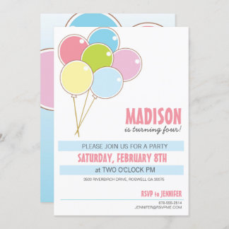 Invitation d'enfant à la fête d'anniversaire du ba