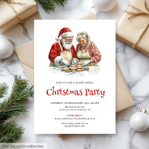 Invitation d'enfant à l'aquarelle du Père Noël cos