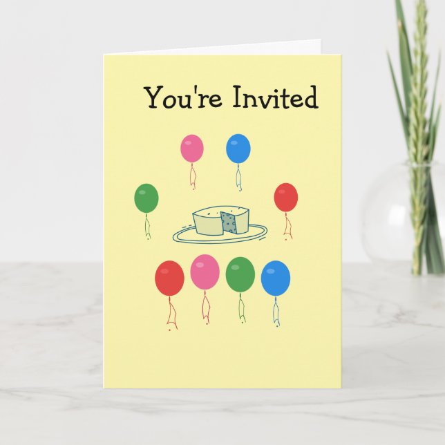 Invitation d'enfant à une fête d'anniversaire (Devant)
