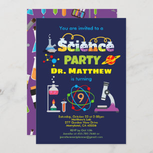 Invitation d'enfant de laboratoire pour une fête d