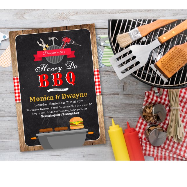 Invitation d'engagement de couple Honey Do BBQ (Créateur téléchargé)