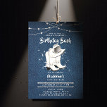 Invitation Denim Diamond Casquette Boots Chic 50e anniversair<br><div class="desc">Une invitation à la fête du 50ème anniversaire rustique, moderne, élégante et chic, avec un thème denim et diamants. Il comprend un arrière - plan denim, des lampes à cordes, un casquette de cowgirl blanc avec des détails de strass (c'est un effet numérique) reposant sur une paire de bottes de...</div>