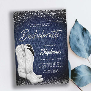 Invitation Denim Diamonds Cowgirl Boots Country Bachelorte