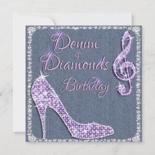 Invitation Denim & Diamonds Lilac 25e anniversaire