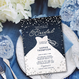 Invitation Denim Diamonds Pearls Parties scintillant robe Fêt