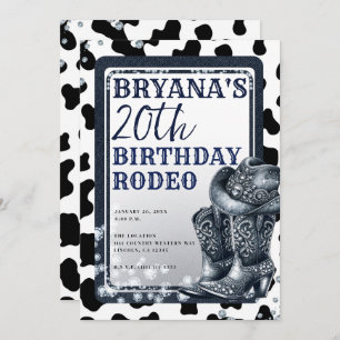 Invitation Denim & Diamonds Western Glam Cowgirl Boots Casque