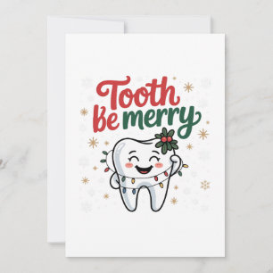 Invitation Dent Pour Être Joyeux Drôle Dentiste Noël Dentaire