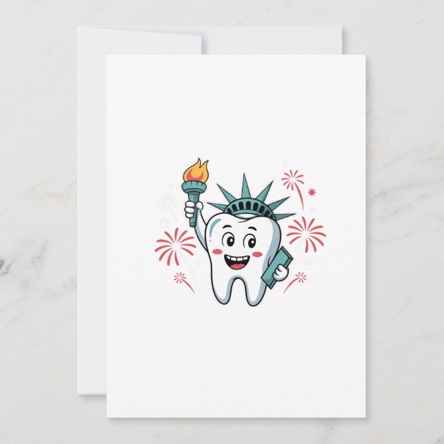 Invitation Dental Squad 4 juillet Dentist Funny American (Devant)