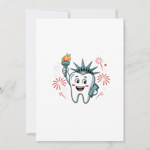 Invitation Dental Squad 4 juillet Dentist Funny American
