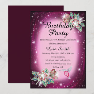 Invitation Dentelez n'importe quel anniversaire floral