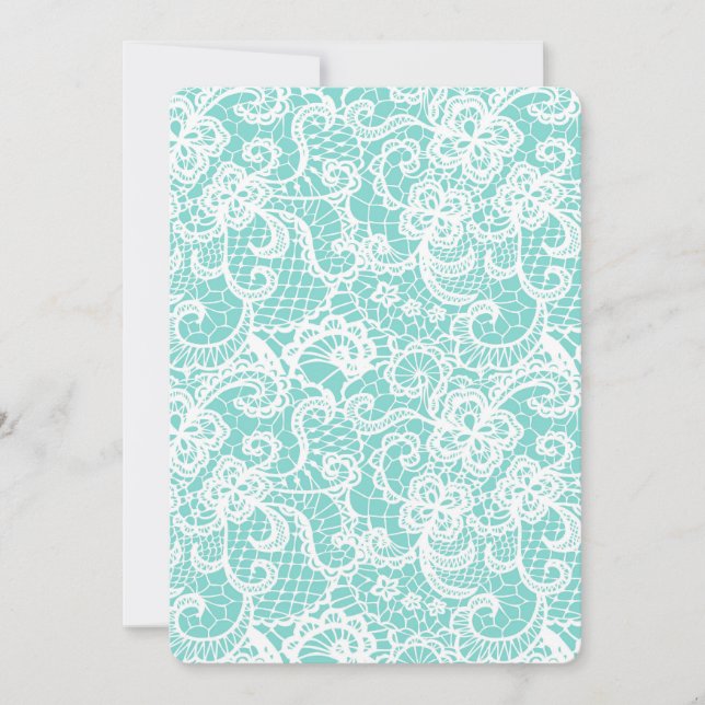 Invitation Dentelle bleue (Devant)