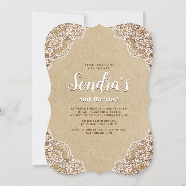 Invitation Dentelle Charmante (Devant)