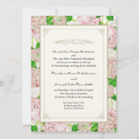 Dentelle d'aquarelle rose pâle Pastel Hydrangea