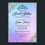 Invitation Dentelle de diamant étincelle de Sweet sixteen ble<br><div class="desc">Invitations de Sweet sixteen plus élégantes dans le Little Bayleigh Store</div>