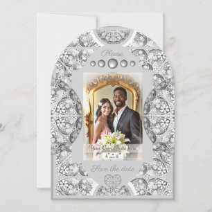 Invitation Dentelle en céramique Gris