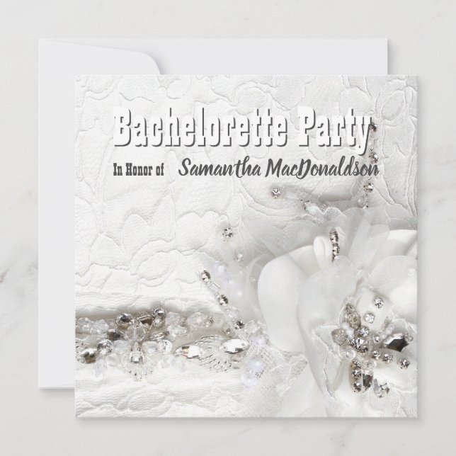 Invitation Dentelle et diamante robe de soirée (Devant)