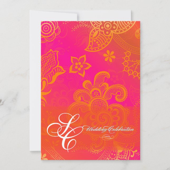 Invitation Dentelle orangée de PixDezines (Devant)