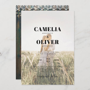 Invitation Dentelle Rustique Gypsophila Lights Mason Jar Mari