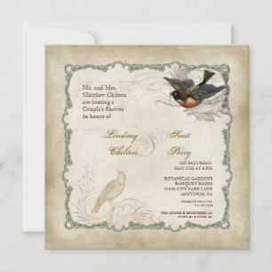 Invitation Dentelle Vintage Rose - Mocha