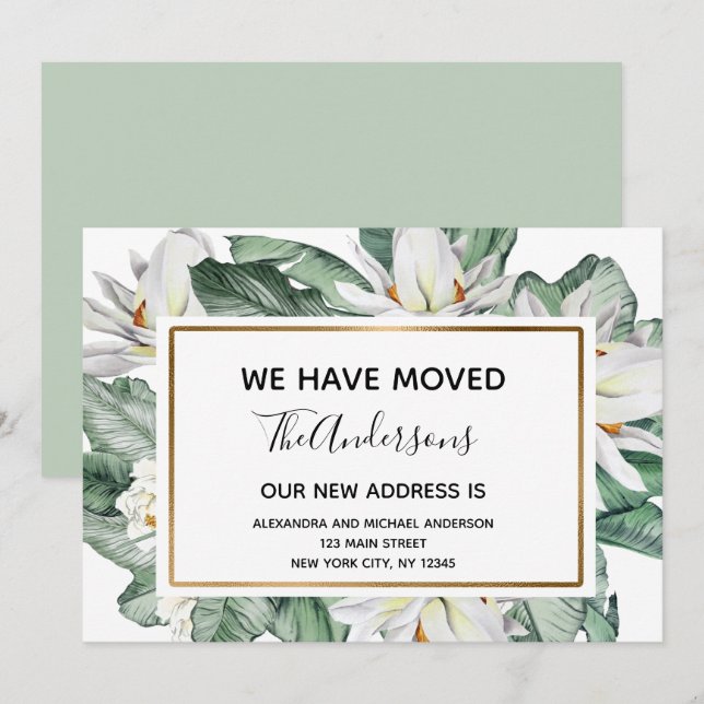 Invitation Déplacement de la flore tropicale (Devant / Derrière)
