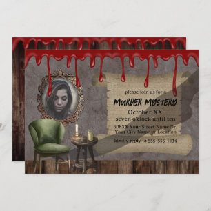Invitation Déplaisant Custom Photo Meurtre Mystère Halloween