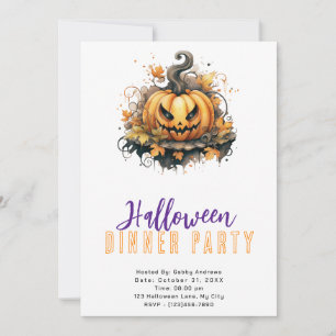 Invitation Déplaisant Jack-O' Lantern Dîner d'Halloween