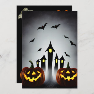 Invitation Déplaisant Jack o' Lantern Halloween Bash Party