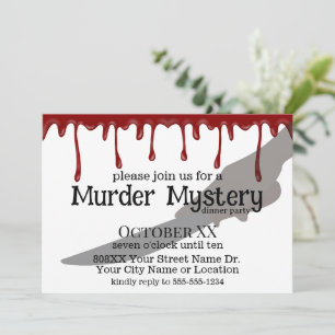 Invitation Déplaisant Meurtre Mystère Dîner