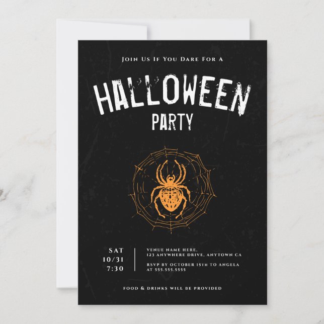 Invitation Déplaisante fête d'Halloween pour adultes (Devant)