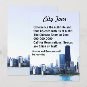 Invitation Dépliant de la visite de Chicago