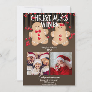 Invitation Dépliant de photographie de mini gâteaux de Noël a