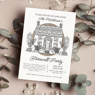 Invitation Déposez Dans Cute House Farewell Party