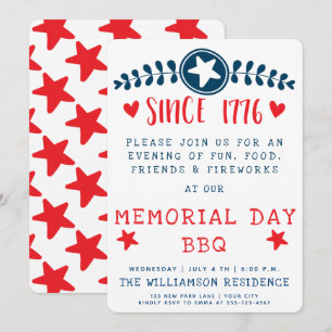 Invitation Depuis 1776 - American Pride / Memorial Day BBQ
