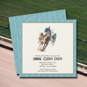 Invitation Derby Hors et Jockeys Aqua Party
