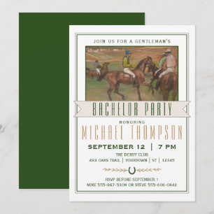 Invitation Derby Horse Race Bachelor Party   Edgar Degas