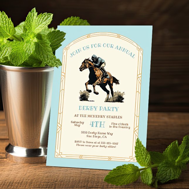 Invitation Derby Horse Racing Arts & Artisanat Bois Party (Créateur téléchargé)