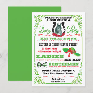 Invitation Derby Horse Racing Party