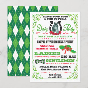 Invitation Derby Horse Racing Party