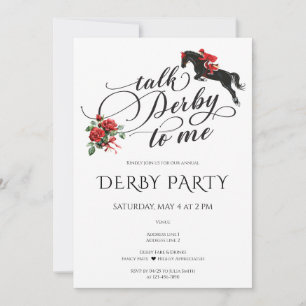 Invitation Derby Moderne & Boissons Course de Chevaux Fête Éq