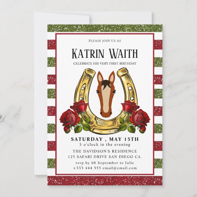 Invitation Derby Party (Devant)