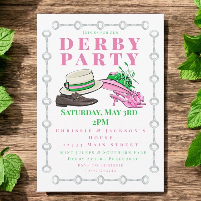 Invitation Derby Party Chaussures Casquette fantaisie (Créateur téléchargé)