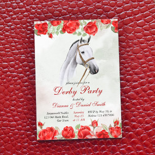 Invitation Derby party, cheval, élégante fête équestre