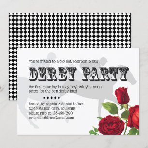 Invitation Derby Party Racehorse et Roses 2
