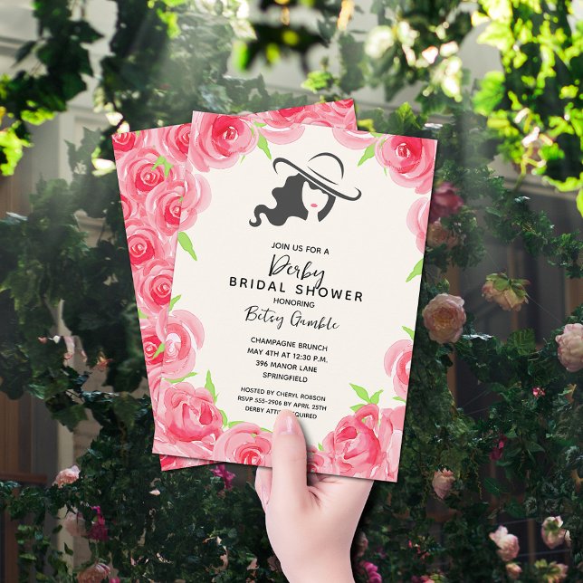 Invitation Derby Rose Grande Fête des mariées Casquette (There is a short hair version in bridal shower collection.)