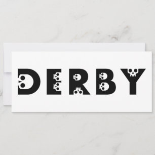 Invitation derby skullphabet