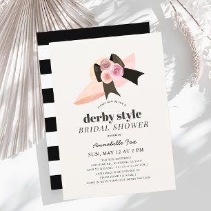 Invitation Derby Style Big Casquette Rose Fête des mariées